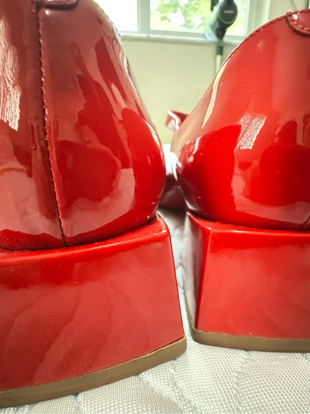 Dolce & Gabbana Red Patent Leather Crystal Mary Jane Pumps IT 35